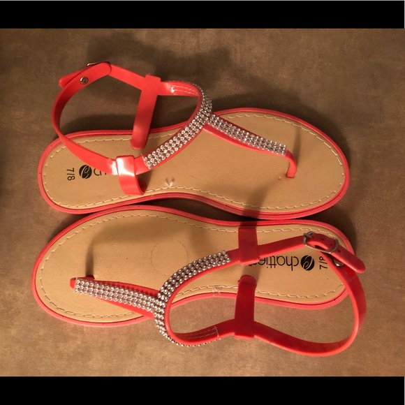 Jelly Rhinestone Sandals - Picture 2 of 3
